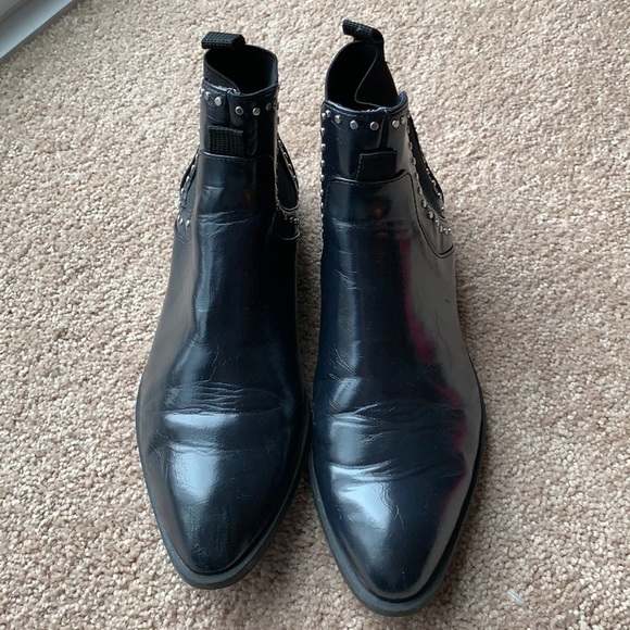 Zara faux leather studded boots - Picture 3 of 8